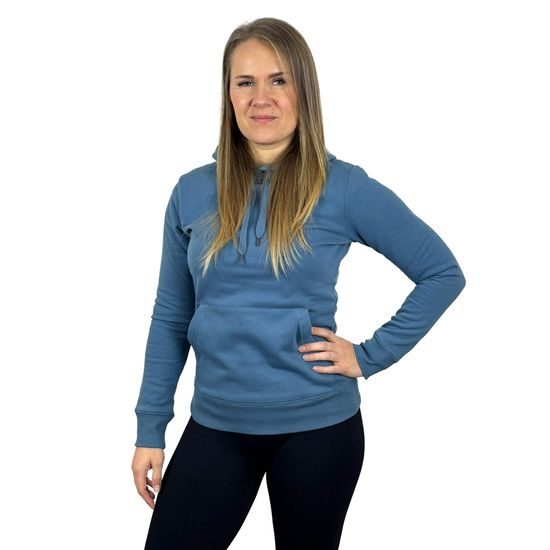 MODELKA MĚŘÍ 161 CM A MÁ NA SOBĚ VELIKOST S - MIKINY PŘES HLAVU - OBLEČENÍ