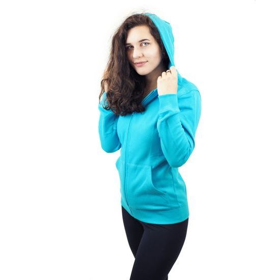 DAS MODEL IST 160 CM GROSS UND TRÄGT GRÖSSE S - SWEATSHIRTS MIT REISSVERSCHLUSS - KLEIDUNG