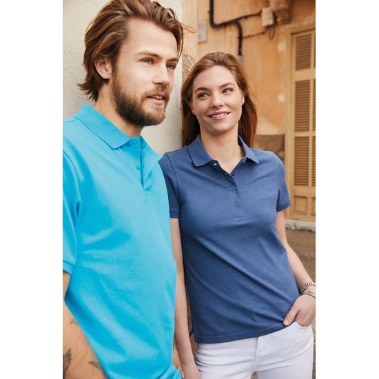 DAMEN POLOSHIRT AUS BIO-BAUMWOLLE 8009 - KURZARM POLO-SHIRTS - KLEIDUNG