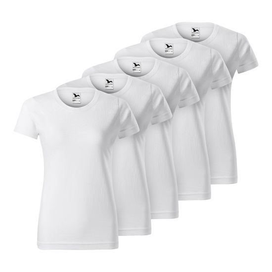 SET 5 BUCĂȚI: TRICOU BASIC PENTRU FEMEI - TRICOURI CU MÂNECĂ SCURTĂ - ÎMBRĂCĂMINTE