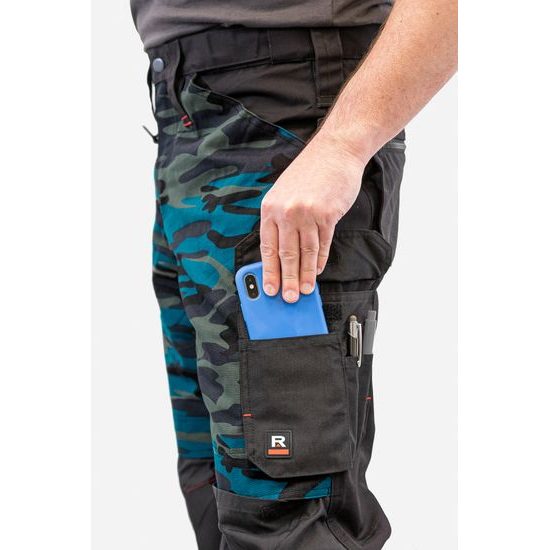 PÁNSKÉ PRACOVNÍ KALHOTY CAMO VERTEX - KALHOTY DO PASU - PRACOVNÍ ODĚVY