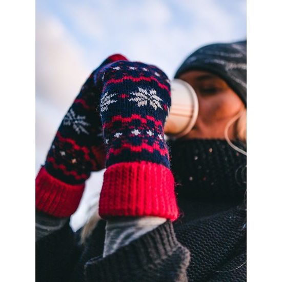 SET DE ȘOSETE ȘI MĂNUȘI TRICOTATE DE IARNĂ - ȘOSETE CLASICE - ÎNCĂLŢĂMINTE