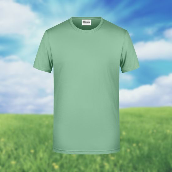 TRICOU CLASIC PENTRU BĂRBAȚI DIN BUMBAC ORGANIC 8008 - TRICOURI DIN BUMBAC ORGANIC - ÎMBRĂCĂMINTE