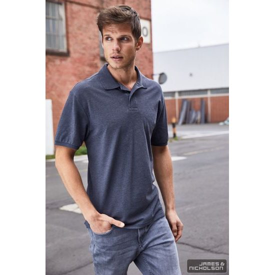 HERREN POLOSHIRT AUS BIO-BAUMWOLLE 8010 - KURZARM POLO-SHIRTS - KLEIDUNG