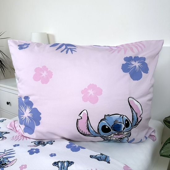 POSTEĽNÁ BIELIZEŇ LILO A STITCH PINK - DETSKÉ OBLIEČKY - DOMÁCNOSŤ