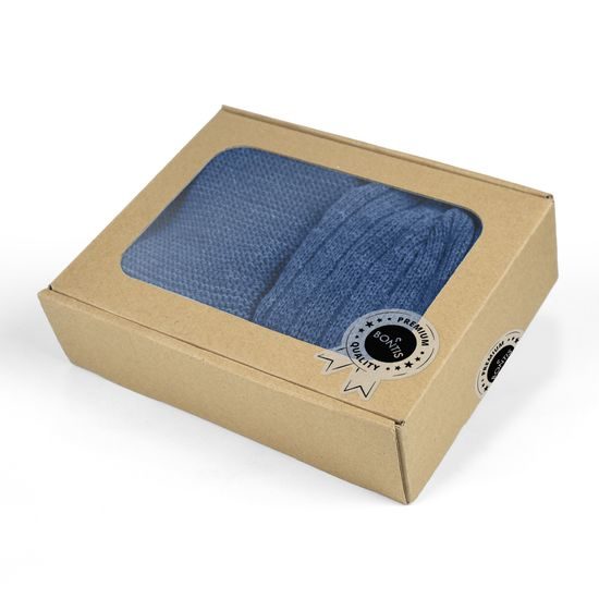 GESCHENKSET: HERREN-STRICKMÜTZE MIT STREIFEN UND LOOP-SCHAL - GESCHENKSETS - SETS UND GESCHENKE