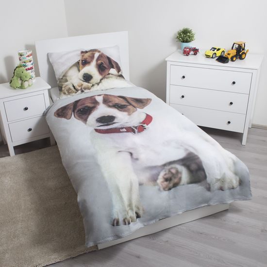 BETTWÄSCHE SET HUND - BEDRUCKTE BETTWÄSCHE - HAUSHALT