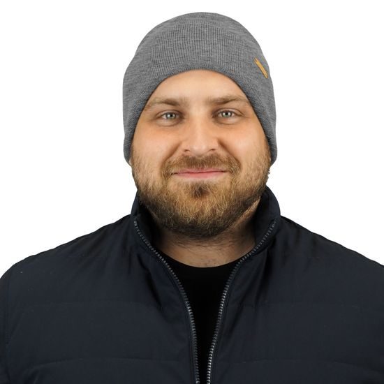 PLETENÁ DVOJITÁ PÁNSKA ČIAPKA S LEMOM - PLETENÉ ČIAPKY - ŠILTOVKY A ČIAPKY