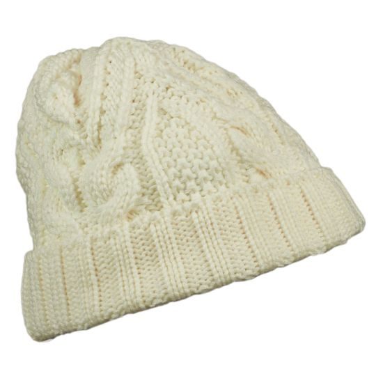 DAMEN WINTERMÜTZE MIT UMGESCHLAGENER KREMPE - STRICKMÜTZEN - CAPS UND MÜTZEN