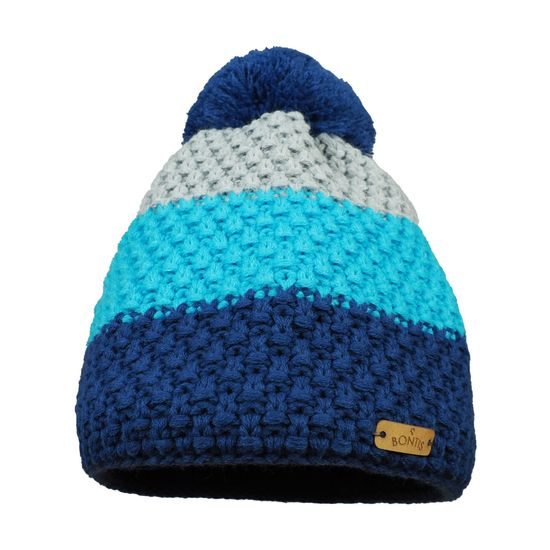 CĂCIULĂ DE IARNĂ TRICOLORĂ CU POMPON PENTRU COPII - ȘEPCI ȘI CĂCIULI PENTRU COPII - ÎMBRĂCĂMINTE PENTRU COPII