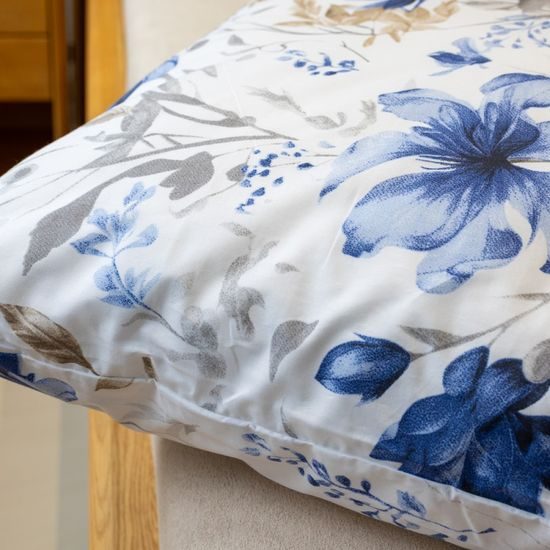 BAVLNENÉ OBLIEČKY MODRÉ KVETY - BAVLNENÉ OBLIEČKY - DOMÁCNOSŤ