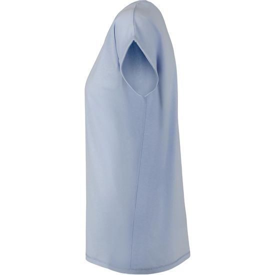 VOLNÉ DÁMSKÉ TRIČKO S OHRNUTÝMI RUKÁVY - TRIČKA S KRÁTKÝM RUKÁVEM - OBLEČENÍ