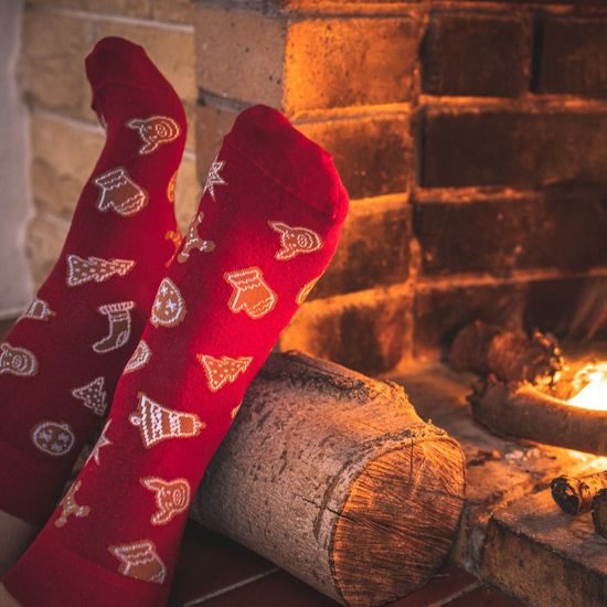 VIANOČNÉ BAVLNENÉ PONOŽKY - 3 PÁRY - KLASICKÉ PONOŽKY - OBUV