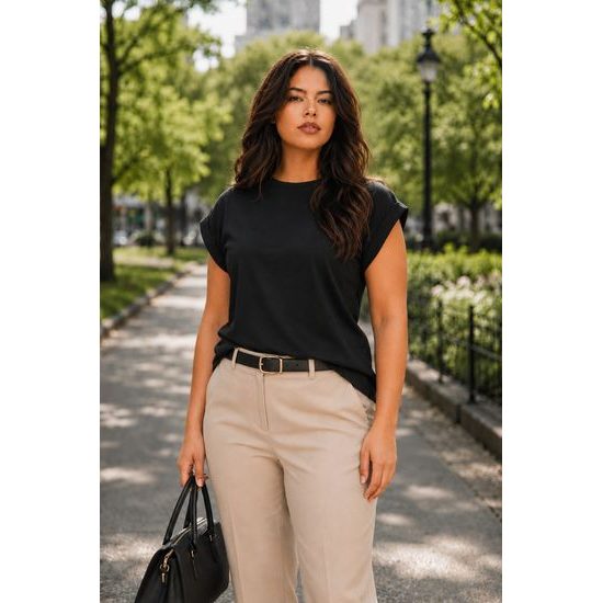 DAMEN-CASUAL-T-SHIRT AUS BIO-BAUMWOLLE 8005 - T-SHIRTS AUS BIO-BAUMWOLLE - KLEIDUNG