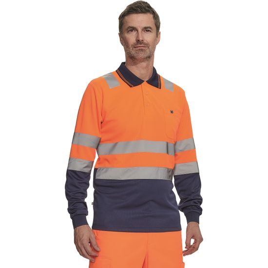 TRICOU POLO PENTRU BĂRBAȚI REFLECTORIZANT CU MÂNECĂ LUNGĂ LEON - TRICOURI REFLECTORIZANTE - HAINE DE LUCRU