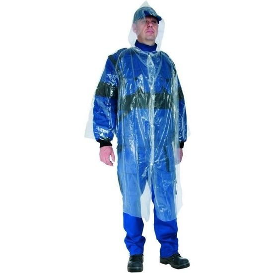 EINWEG-REGENMANTEL - REGENBEKLEIDUNG - ARBEITS KLEIDUNG