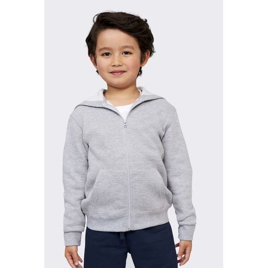 KINDER-SWEATSHIRT MIT REISSVERSCHLUSS UND KAPUZE STONE - KINDER SWEATSHIRTS - KINDER KLEIDUNG