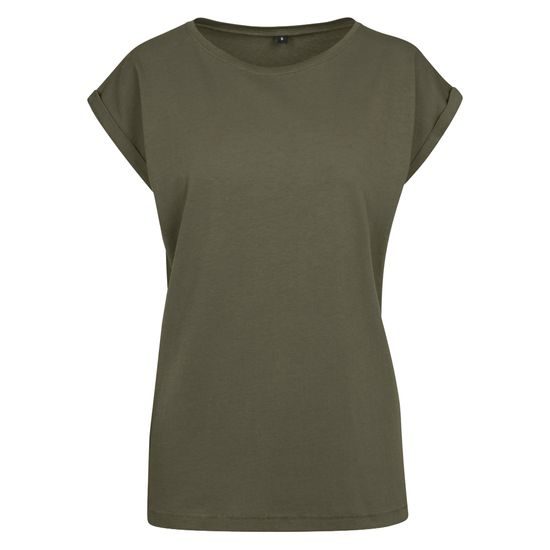 VOLNÉ DÁMSKÉ TRIČKO S OHRNUTÝMI RUKÁVY - TRIČKA S KRÁTKÝM RUKÁVEM - OBLEČENÍ