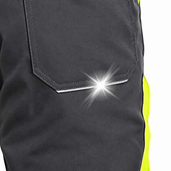 REFLEXNÝ PRVOK NA ZADNOM VRECKU. - MONTÉRKY S TRAKMI - PRACOVNÉ ODEVY