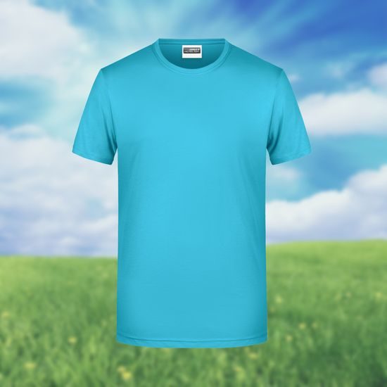 TRICOU CLASIC PENTRU BĂRBAȚI DIN BUMBAC ORGANIC 8008 - TRICOURI DIN BUMBAC ORGANIC - ÎMBRĂCĂMINTE