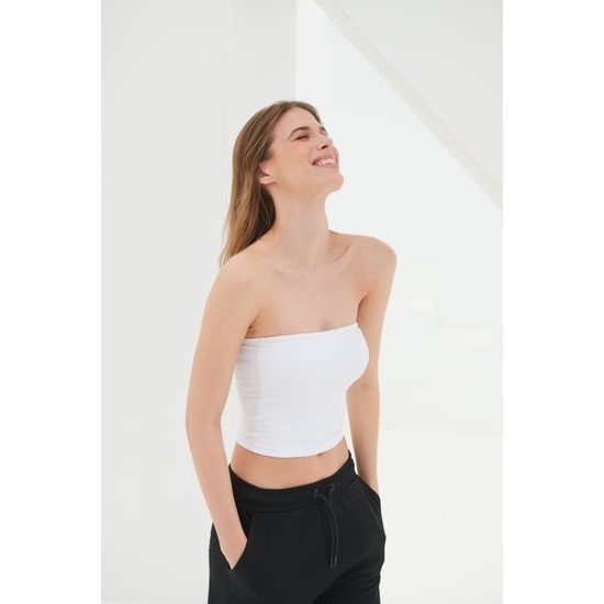 DAMEN BANDEAU TOP - CROP-TOPS - KLEIDUNG