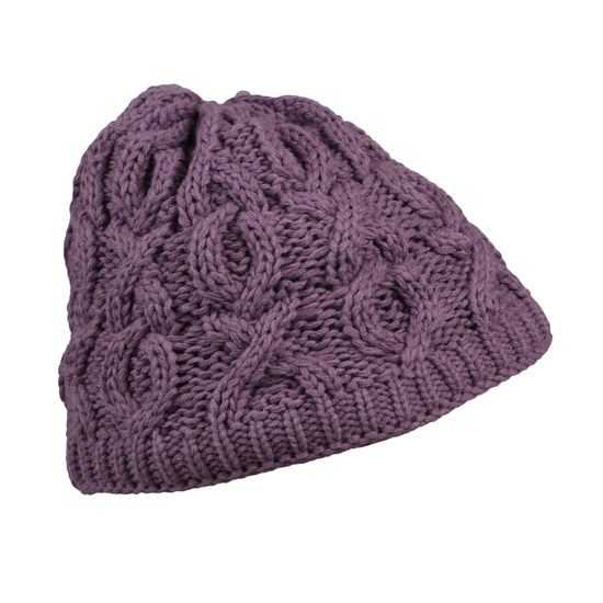 WINTERMÜTZE FÜR FRAUEN MIT STRICKMUSTER - STRICKMÜTZEN - CAPS UND MÜTZEN