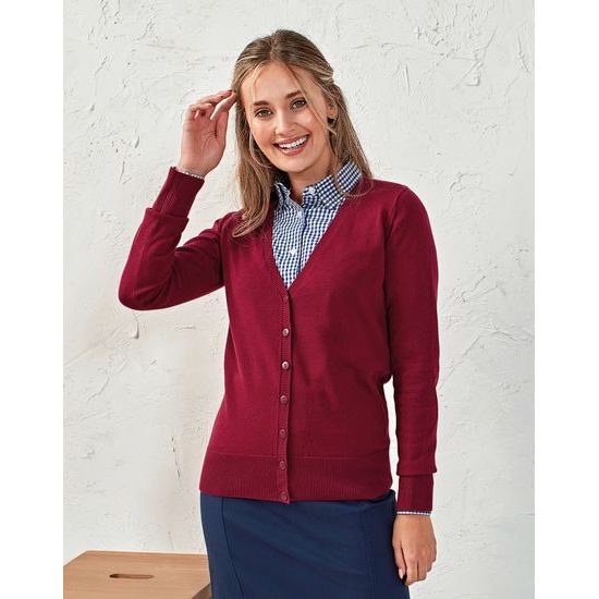 DAMEN STRICKJACKE - PULLOVER MIT V-AUSSCHNITT - KLEIDUNG