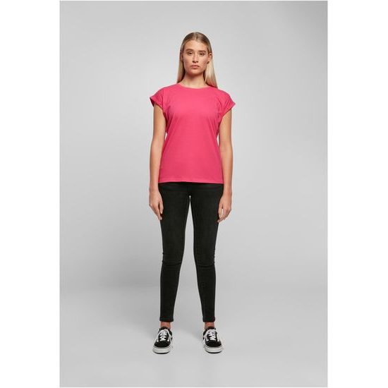 DAMEN T-SHIRT MIT UMGESCHLAGENEN ÄRMELN - KURZARM-T-SHIRTS - KLEIDUNG