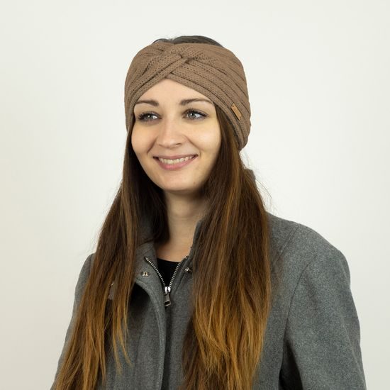 DARČEKOVÉ BALENIE: DÁMSKA ČIAPKA S BRMBOLCOM, ČELENKA A NÁKRČNÍK - KRUHOVÉ - ŠILTOVKY A ČIAPKY