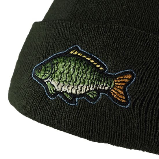 DARČEKOVÉ BALENIE: ČIAPKA S VÝŠIVKOU PRE RYBÁROV A PLETENÝ NÁKRČNÍK - ČIAPKY - ŠILTOVKY A ČIAPKY