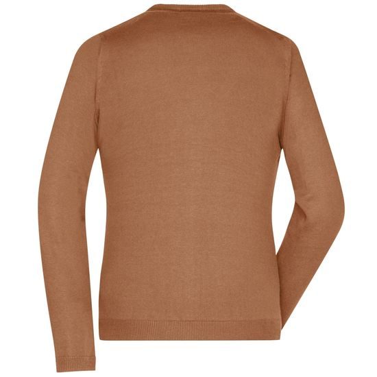 DAMEN-BAUMWOLLPULLOVER JN660 - PULLOVER MIT V-AUSSCHNITT - KLEIDUNG