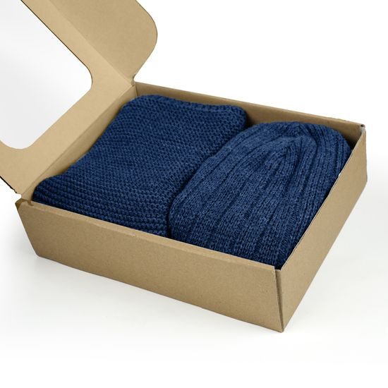 GESCHENKSET: HERREN-STRICKMÜTZE MIT STREIFEN UND LOOP-SCHAL - GESCHENKSETS - SETS UND GESCHENKE
