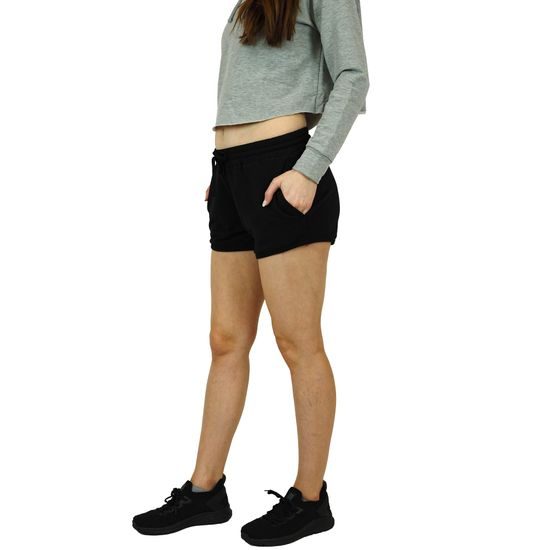 DAS MODEL IST 167 CM GROSS UND TRÄGT GRÖSSE S - ELASTISCHE SHORTS - SPORT KLEIDUNG