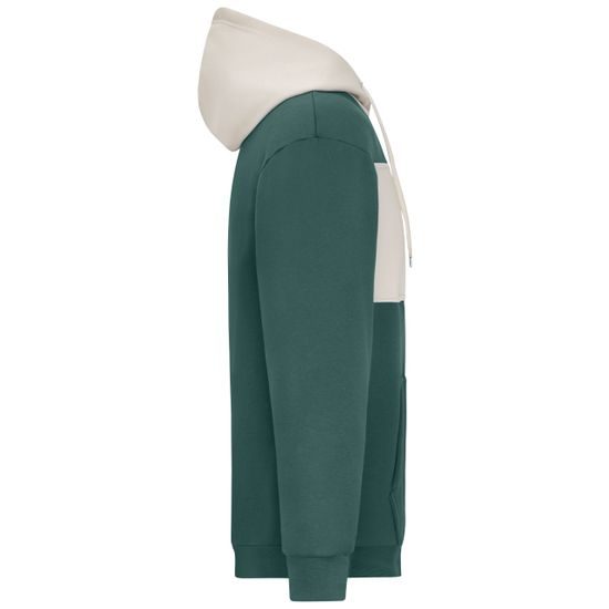 MIKINA S KONTRASTNÝM PÁSIKOM 8051 - MIKINY CEZ HLAVU - OBLEČENIE