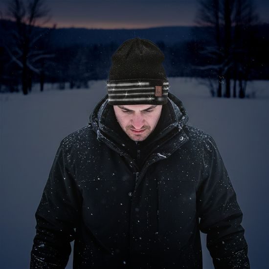 ZIMNÁ ČIAPKA S REFLEXNÝM VLÁKNOM CXS EIRIN - PLETENÉ ČIAPKY - ŠILTOVKY A ČIAPKY