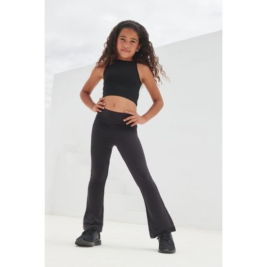 MÄDCHEN-LEGGINGS MIT AUSGESTELLTEM BEIN - JOGGINGHOSEN UND SHORTS FÜR KINDER - KINDER KLEIDUNG