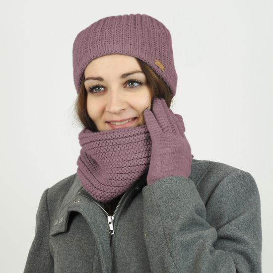 DÁMSKÁ SPADENÁ ZIMNÍ ČEPICE S FLEECEM - PLETENÉ ČEPICE - KŠILTOVKY A ČEPICE
