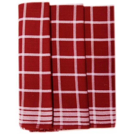 KOCKÁS KONYHARUHA EGYPT – 3 DARABOS SZETT - PAMUT KONYHARUHÁK - HÁZTARTÁS