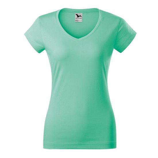 DÁMSKE TRIČKO FIT V-NECK - TRIČKÁ S KRÁTKYM RUKÁVOM - OBLEČENIE