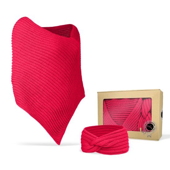 AJÁNDÉKCSOMAG: KÖTÖTT PONCSÓ ÉS FEJPÁNT - UJJATLAN SZVETTEREK - RUHÁZAT