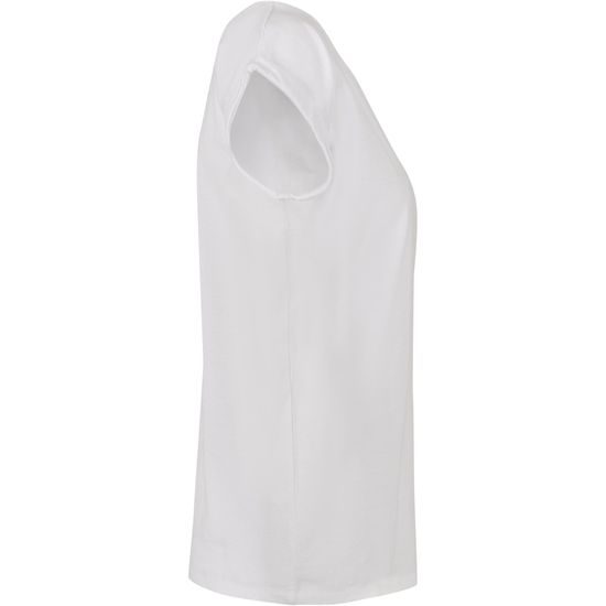 VOLNÉ DÁMSKÉ TRIČKO S OHRNUTÝMI RUKÁVY - TRIČKA S KRÁTKÝM RUKÁVEM - OBLEČENÍ