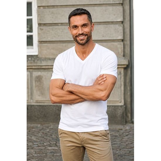TRICOU SOF TEE CU MÂNECĂ SCURTĂ ȘI DECOLTEU ÎN V - TRICOURI CU MÂNECĂ SCURTĂ - ÎMBRĂCĂMINTE