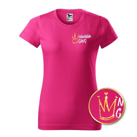 TRIČKO TÝM NEVĚSTY TŘPYTIVÁ KORUNKA - SVATBA - OBLEČENÍ