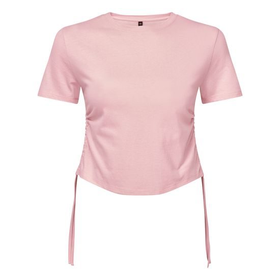 CROP TOP DE DAMĂ CU FRONSEURI LATERALE - TOPURI CROP TOP - ÎMBRĂCĂMINTE