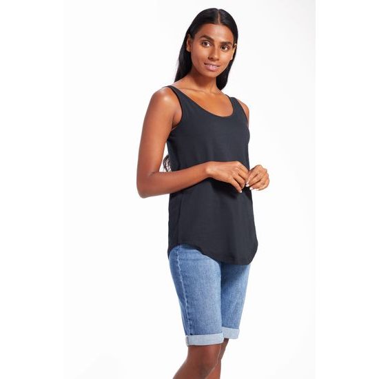 DAMEN TANKTOP AUS BAUMWOLLE LOCKER GESCHNITTEN - TANKTOPS - KLEIDUNG