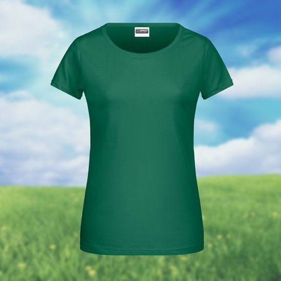 TRICOU CLASIC DE DAMĂ DIN BUMBAC ORGANIC 8007 - TRICOURI DIN BUMBAC ORGANIC - ÎMBRĂCĂMINTE
