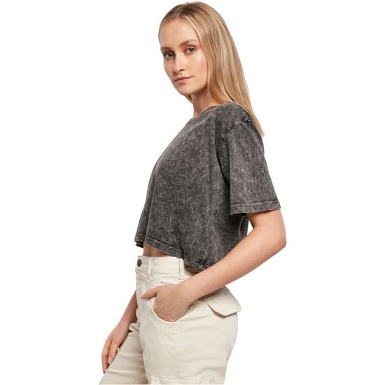 DÁMSKE CROP TOP TRIČKO ACID WASHED - CROP TOPY - OBLEČENIE