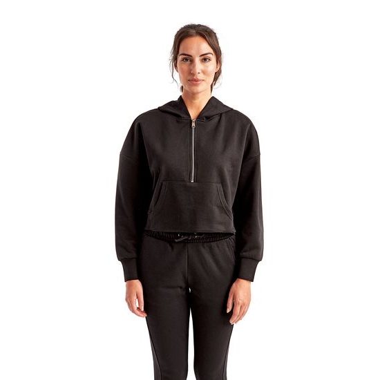DAMEN-KAPUZENPULLOVER MIT 1/2-REISSVERSCHLUSS - SWEATSHIRTS OHNE REISSVERSCHLUSS - KLEIDUNG