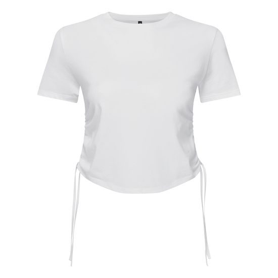 CROP TOP DE DAMĂ CU FRONSEURI LATERALE - TOPURI CROP TOP - ÎMBRĂCĂMINTE