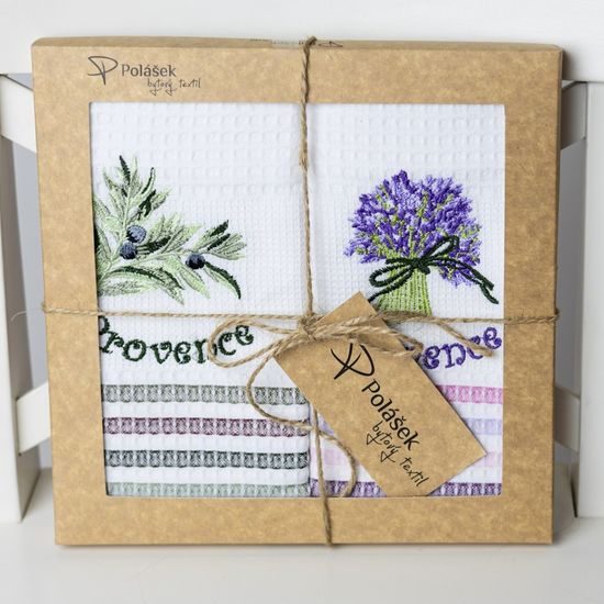 VYŠÍVANÁ VAFLOVÁ UTĚRKA S MOTIVEM - 2 KS - KUCHYŇSKÉ UTĚRKY - DOMÁCNOST